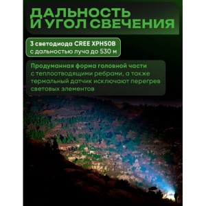 Фонарь Nextorch SAINT TORCH 30V2.0 поисковый, 8000 люмен арт.: SAINT TORCH 30V2.0 (EU)